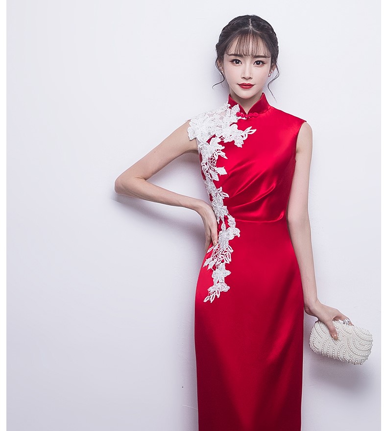 時尚典雅中式禮服，福連文苑優(yōu)雅晚禮服