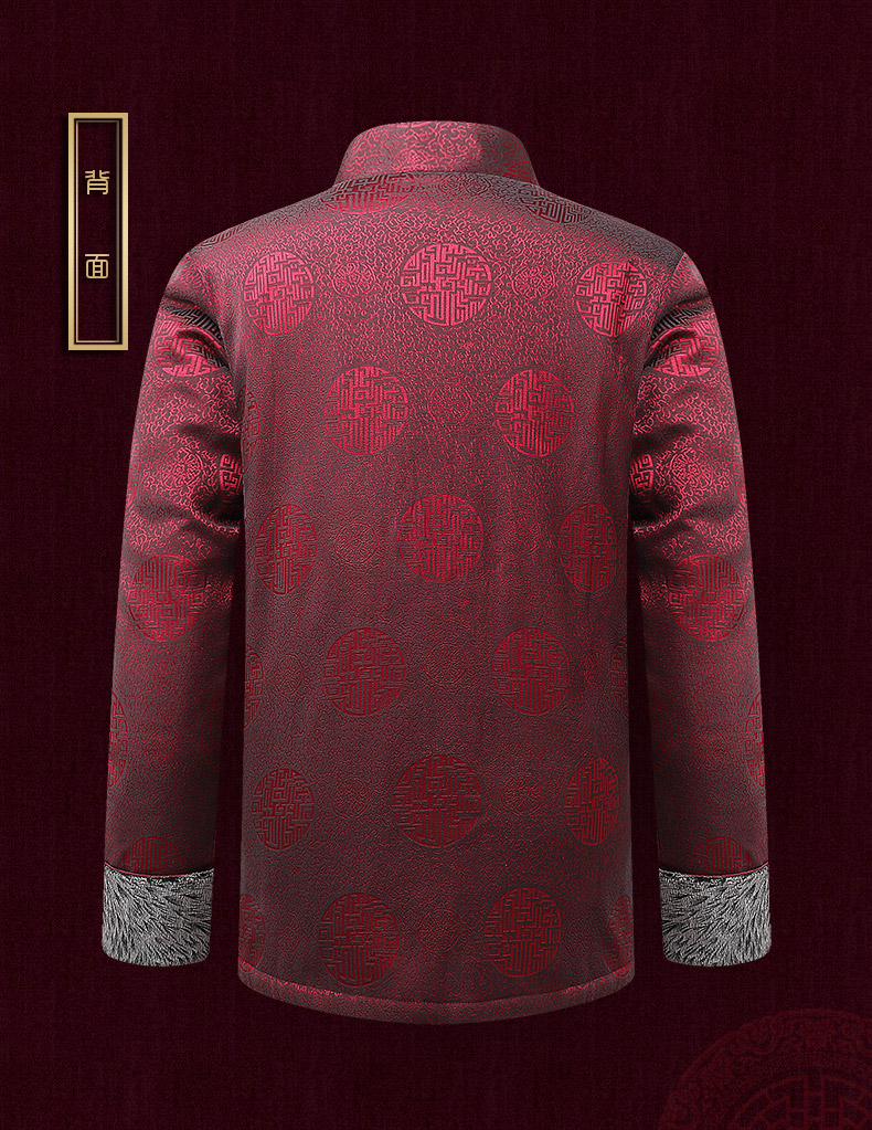古典花紋男士唐裝，復(fù)古風(fēng)喜慶唐裝