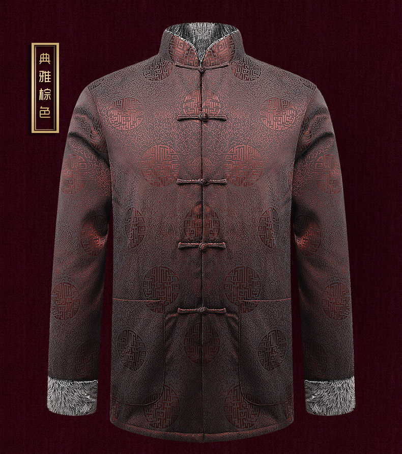 古典花紋男士唐裝，復(fù)古風(fēng)喜慶唐裝