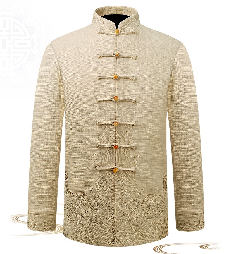 古典刺繡男士唐裝，復(fù)古風(fēng)中式唐裝