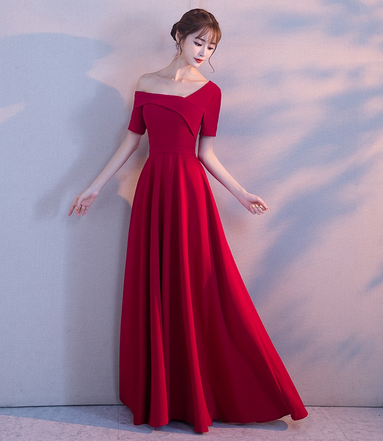 性感露肩中式禮服，甜美氣質(zhì)晚禮服