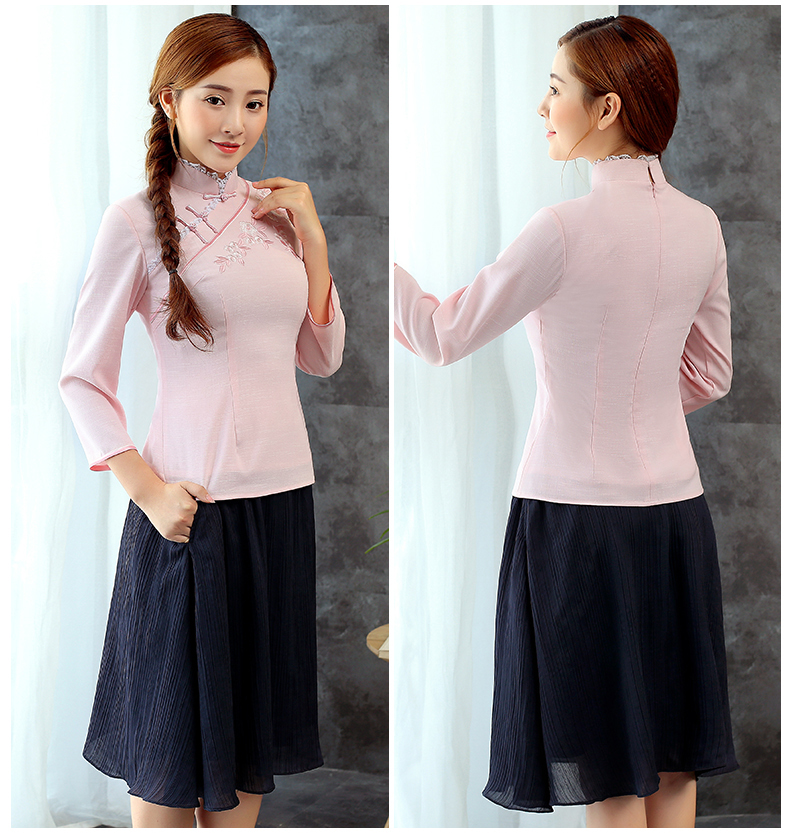 古典小繡花福連文苑女士唐裝