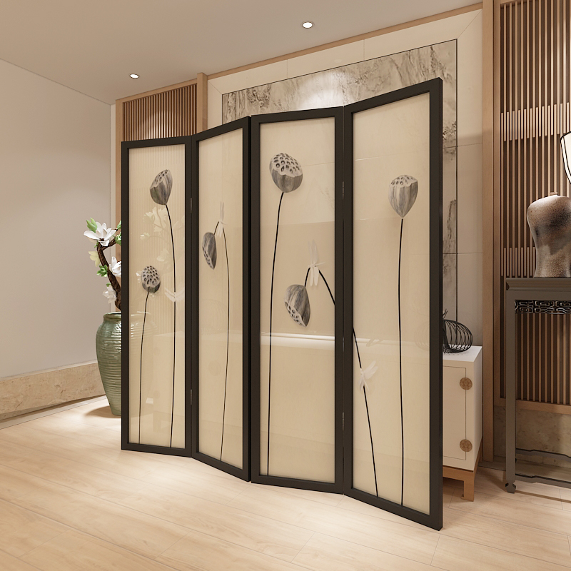 中式古典禪意蓮蓬屏風隔斷