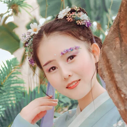 清新可愛美人妝女生頭像，唯美古風真人頭像