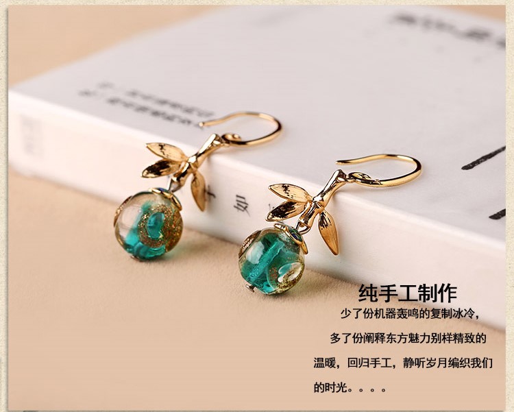 復古民族風琉璃耳環(huán)首飾
