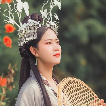 淡雅清新木槿花女生頭像，唯美古風(fēng)真人頭像