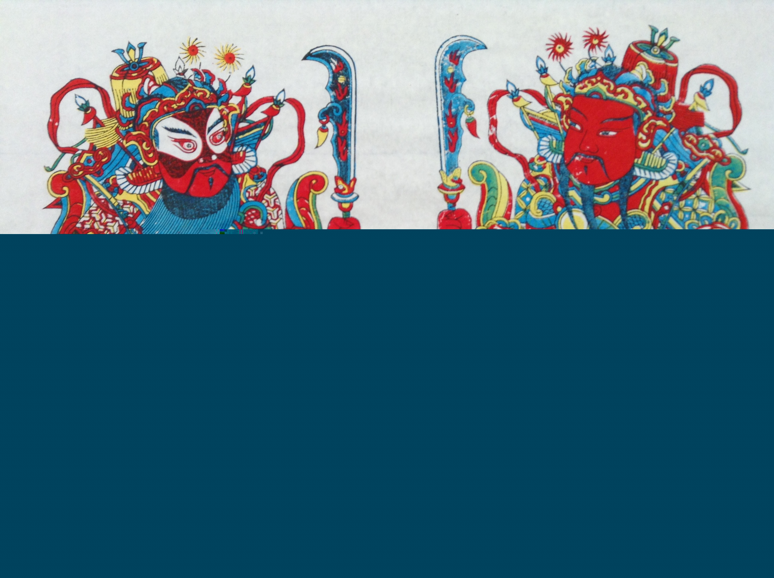 15款生動門神人物年畫，唯美中國吉祥人物年畫