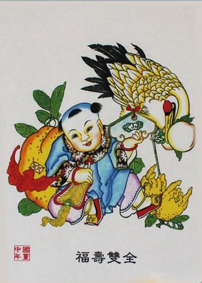 12款民間工藝年畫(huà)，手繪民俗文化年畫(huà)