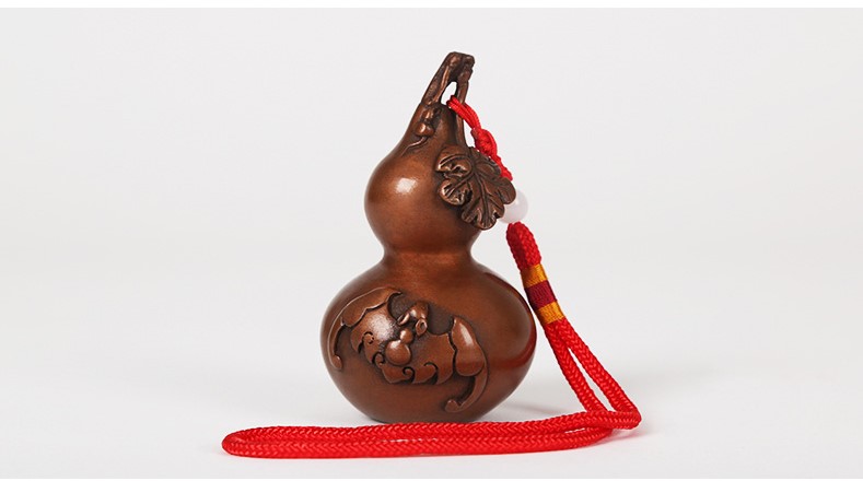 紫銅葫蘆擺件，文玩葫蘆把件工藝品