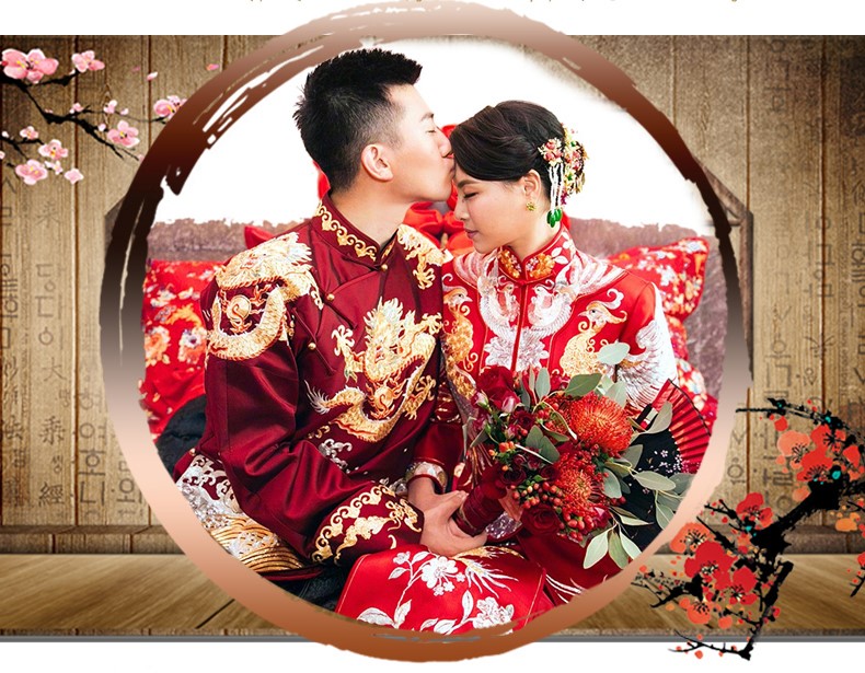 最美福連文苑中式禮服新娘,中式婚禮圖片