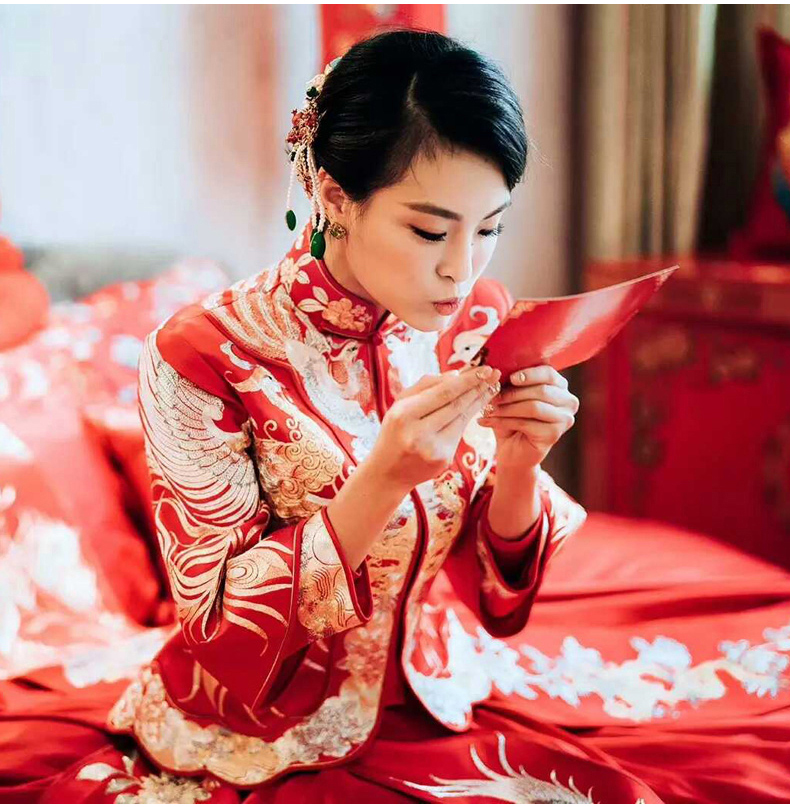 最美福連文苑中式禮服新娘,中式婚禮圖片