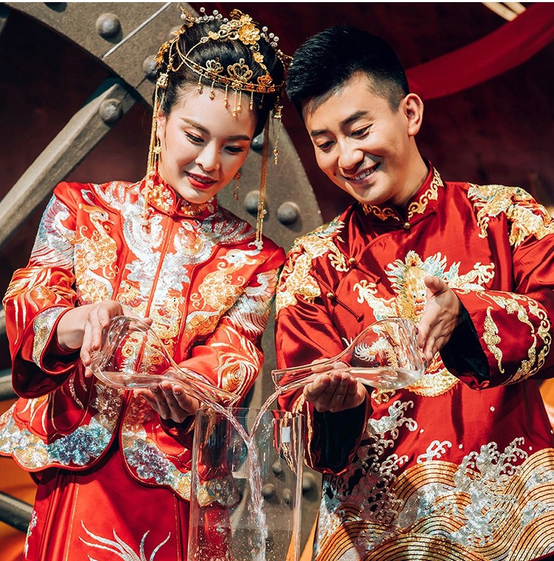 最美福連文苑中式禮服新娘,中式婚禮圖片