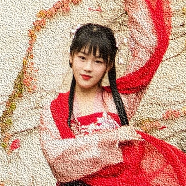 小清新粉衣帶團(tuán)扇女生頭像，唯美古風(fēng)真人頭像