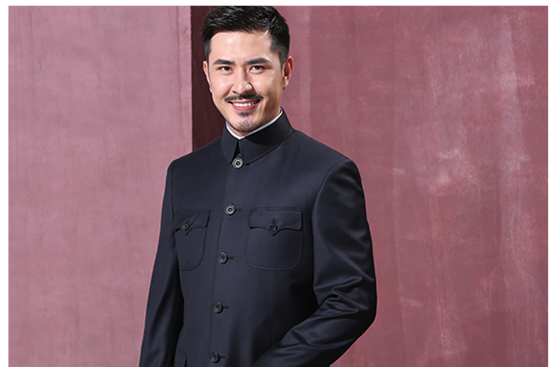 福連文苑修身國服領(lǐng)導(dǎo)毛式中山裝