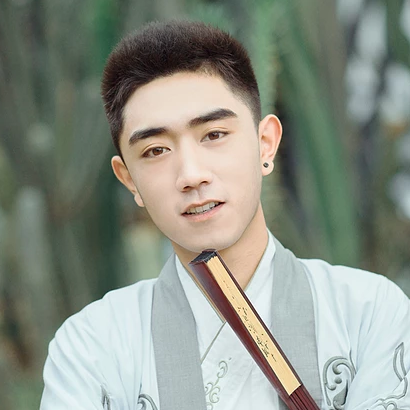 文藝男生帶折扇頭像，唯美古風(fēng)真人頭像