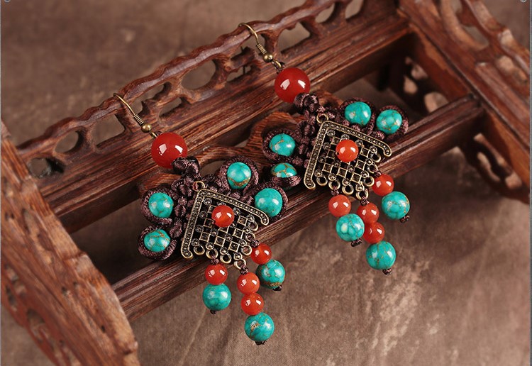 古典福連文苑個性耳飾流蘇耳環(huán)