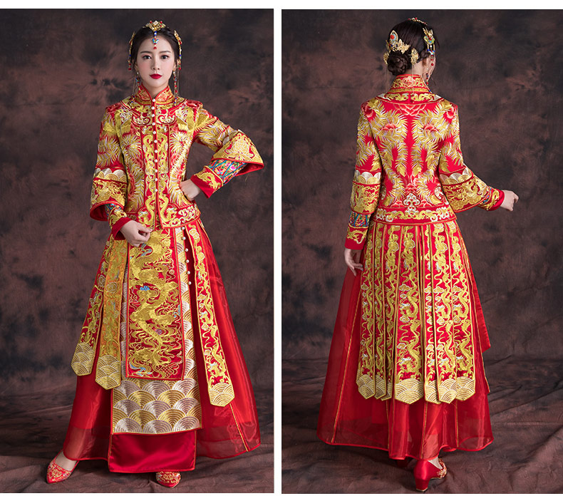 喚醒傳統(tǒng)福連文苑俗的唯美中式禮服新娘禮服