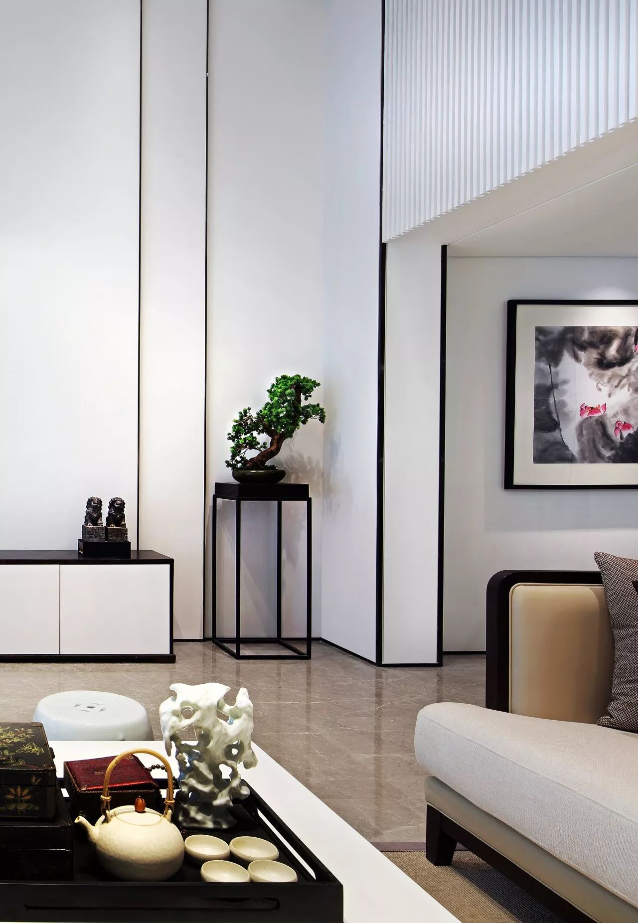 雙拼別墅樣板房：禪意留白的東方中式之美！