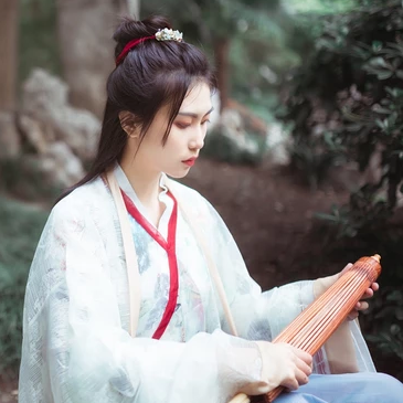 漢服情侶帶團(tuán)扇頭像，唯美古風(fēng)真人頭像