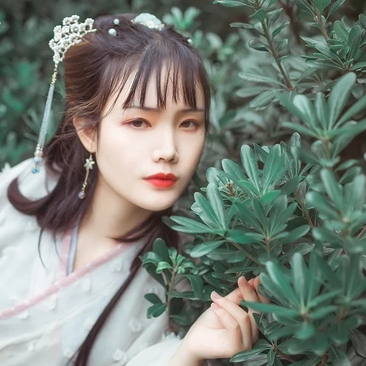 漢服情侶帶團(tuán)扇頭像，唯美古風(fēng)真人頭像