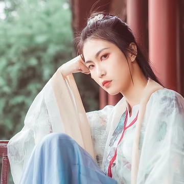 漢服情侶帶團(tuán)扇頭像，唯美古風(fēng)真人頭像