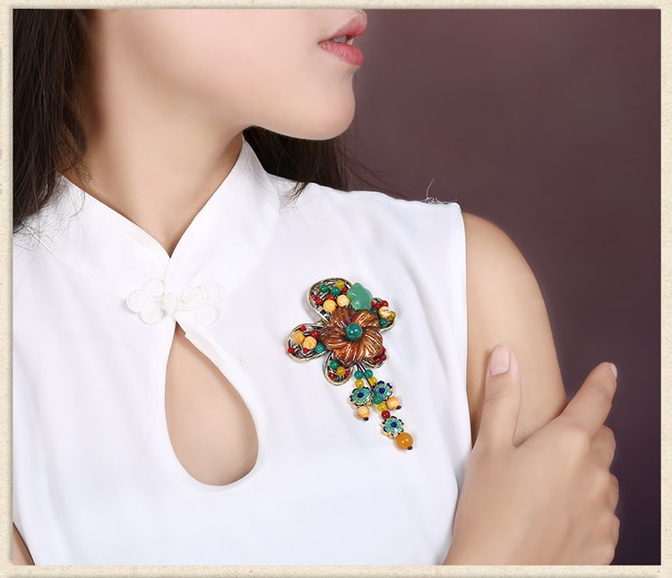 復古民族風大胸花優(yōu)雅胸針飾品