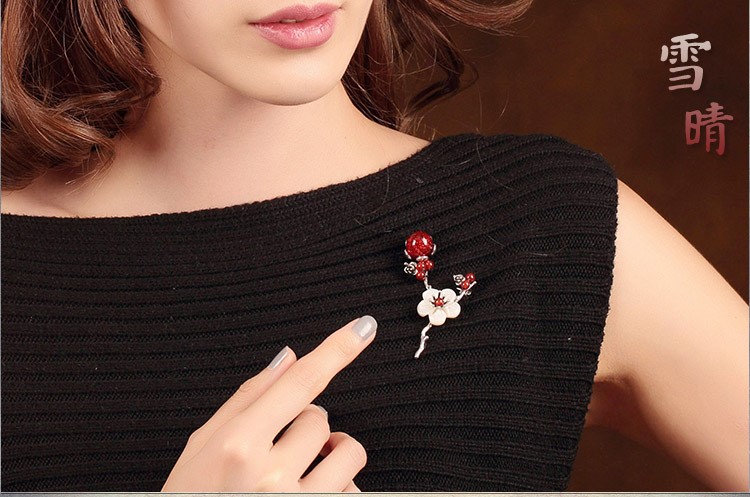 福連文苑貝殼花氣質(zhì)胸花胸針飾品