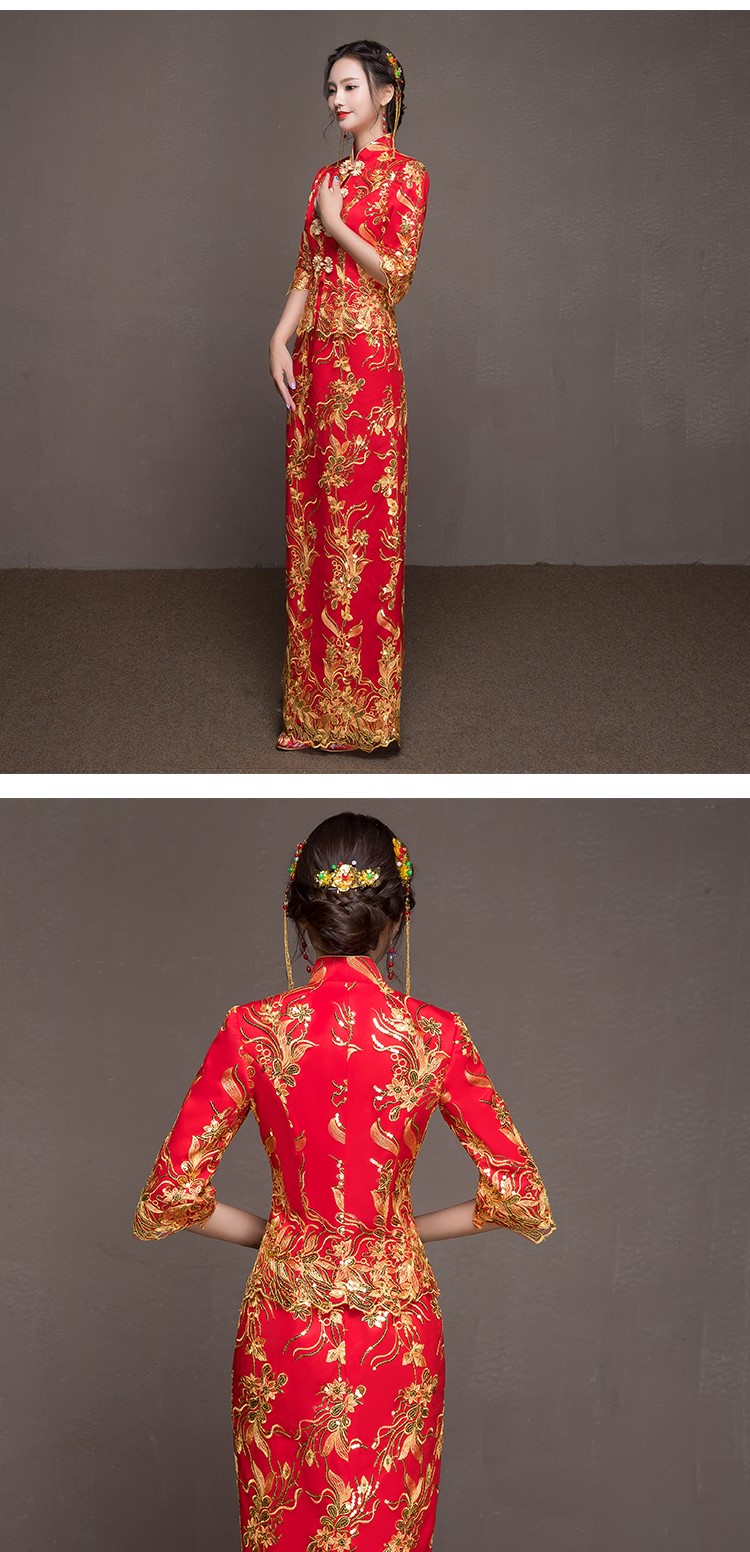 優(yōu)雅端莊中式禮服，唯美新娘禮服