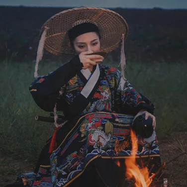 霸氣帶斗笠女生頭像，唯美古風(fēng)真人頭像