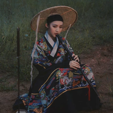 霸氣帶斗笠女生頭像，唯美古風(fēng)真人頭像