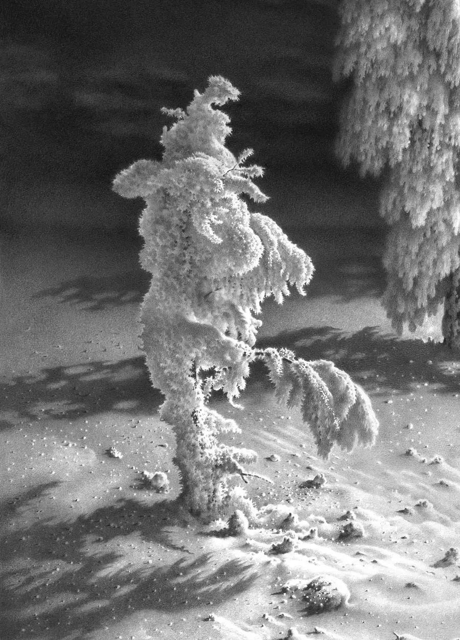 畫雪成魔黑白插畫:純粹用心把一件事反復(fù)做