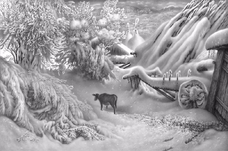 畫雪成魔黑白插畫:純粹用心把一件事反復(fù)做