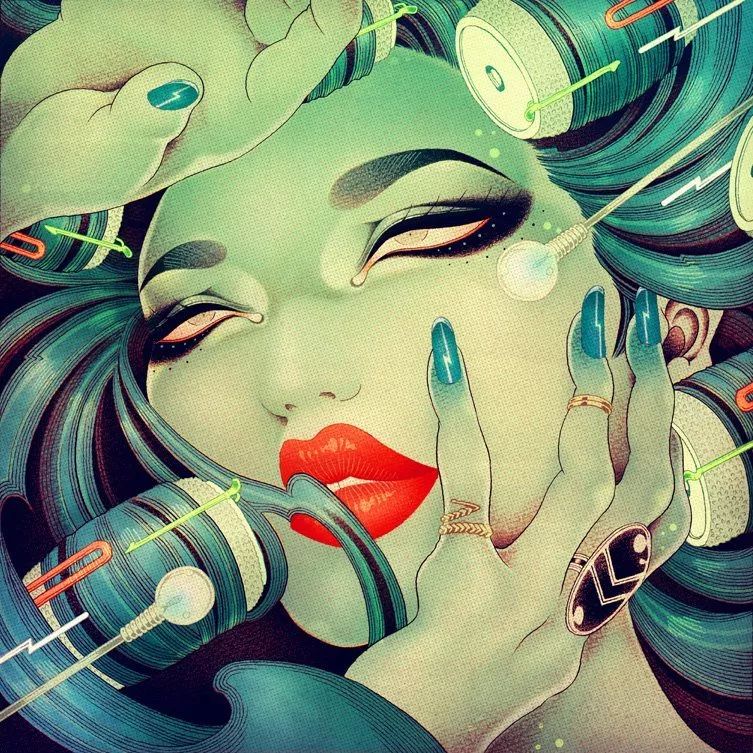 洋溢著肉欲的插畫：日本畫家筆下的東方美感！