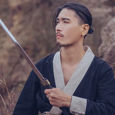 霸氣帶斗笠男生頭像，唯美古風真人頭像