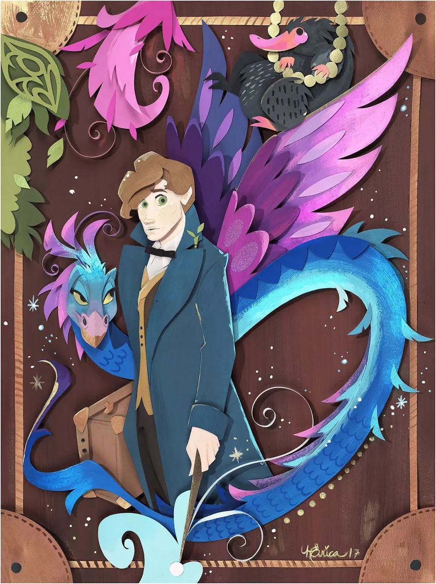 當(dāng)插畫遇上剪紙，她把紙藝玩出了別樣的美!