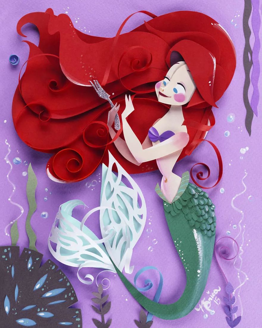 當(dāng)插畫(huà)遇上剪紙，她把紙藝玩出了別樣的美!