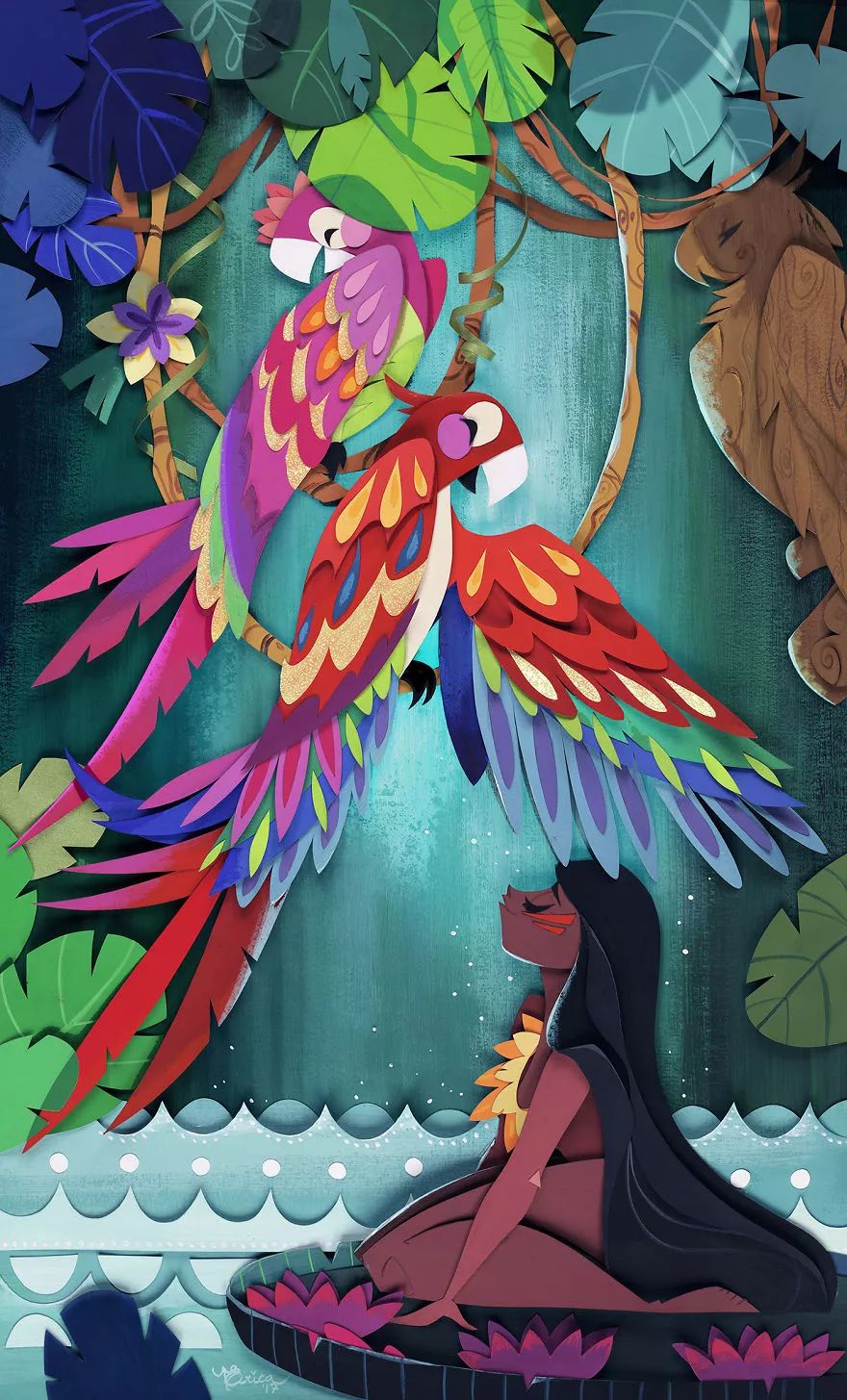 當(dāng)插畫(huà)遇上剪紙，她把紙藝玩出了別樣的美!