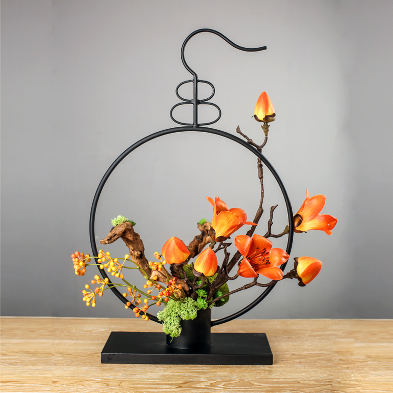 新中式插花藝術(shù)：仿真植物花卉擺件