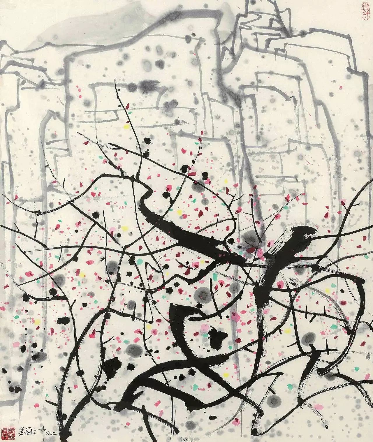 吳冠中的水墨國畫集合，中國藝術(shù)最顯眼的景觀