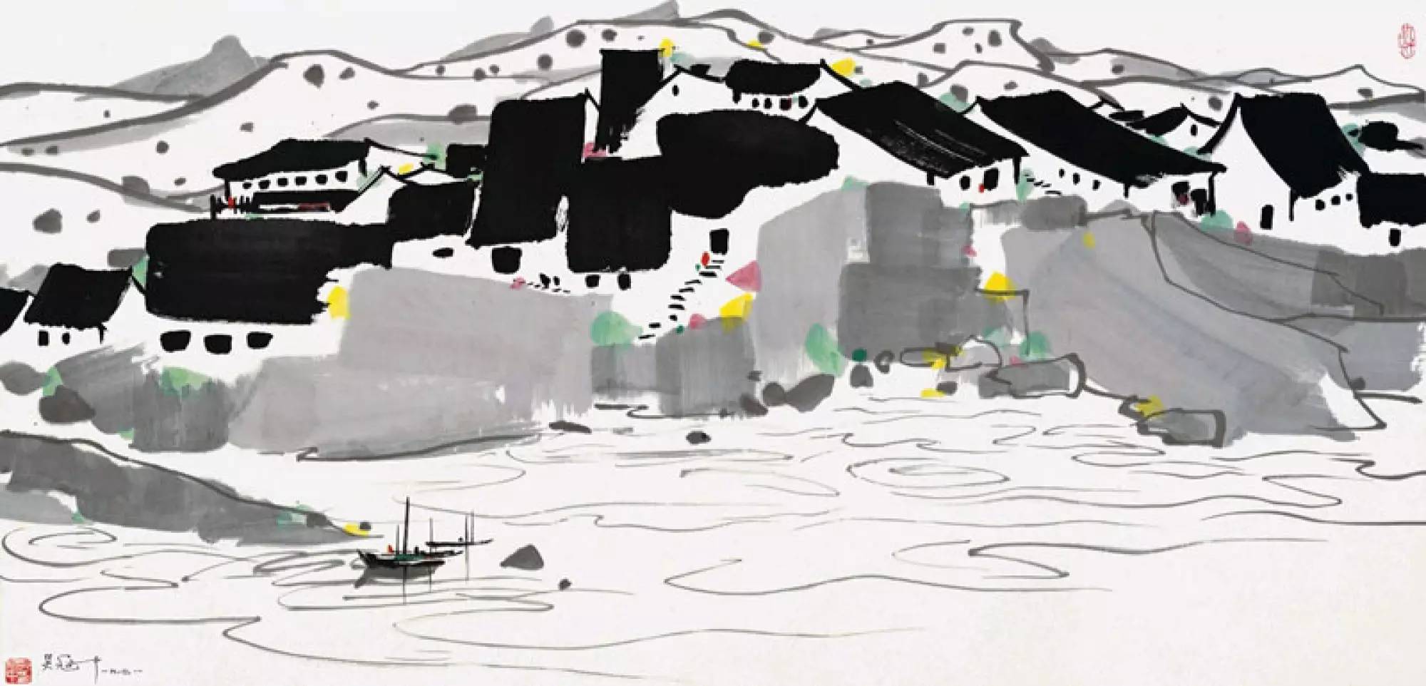 吳冠中的水墨國(guó)畫(huà)集合，中國(guó)藝術(shù)最顯眼的景觀