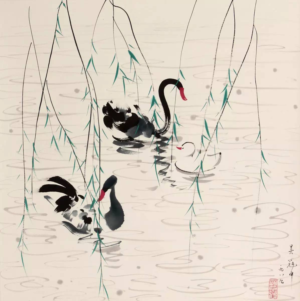 吳冠中的水墨國畫集合，中國藝術(shù)最顯眼的景觀