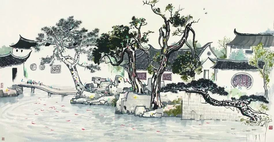 吳冠中的水墨國畫集合，中國藝術(shù)最顯眼的景觀