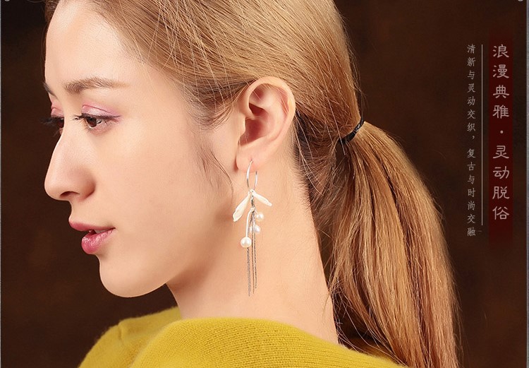 貝殼珍珠耳墜，白色簡(jiǎn)約耳圈耳環(huán)首飾