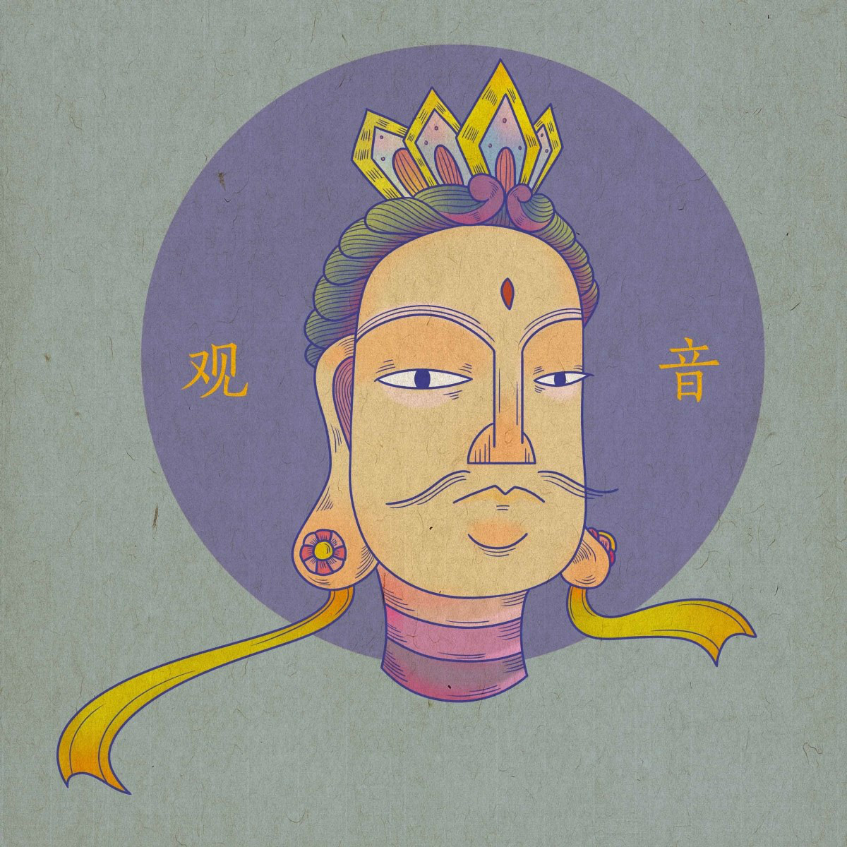 眾生相手繪插畫，風(fēng)格迥異人物頭像插畫圖片