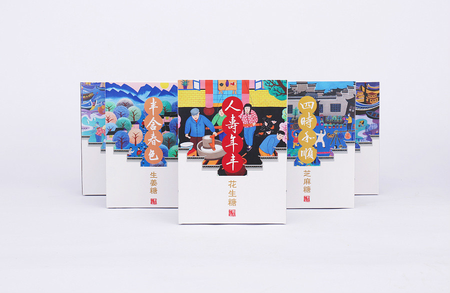 特色民族風(fēng)糖果包裝設(shè)計(jì)，古典食品包裝設(shè)計(jì)