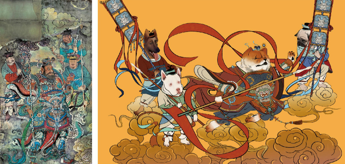 新穎風(fēng)格新年海報(bào)，狗年特色海報(bào)設(shè)計(jì)