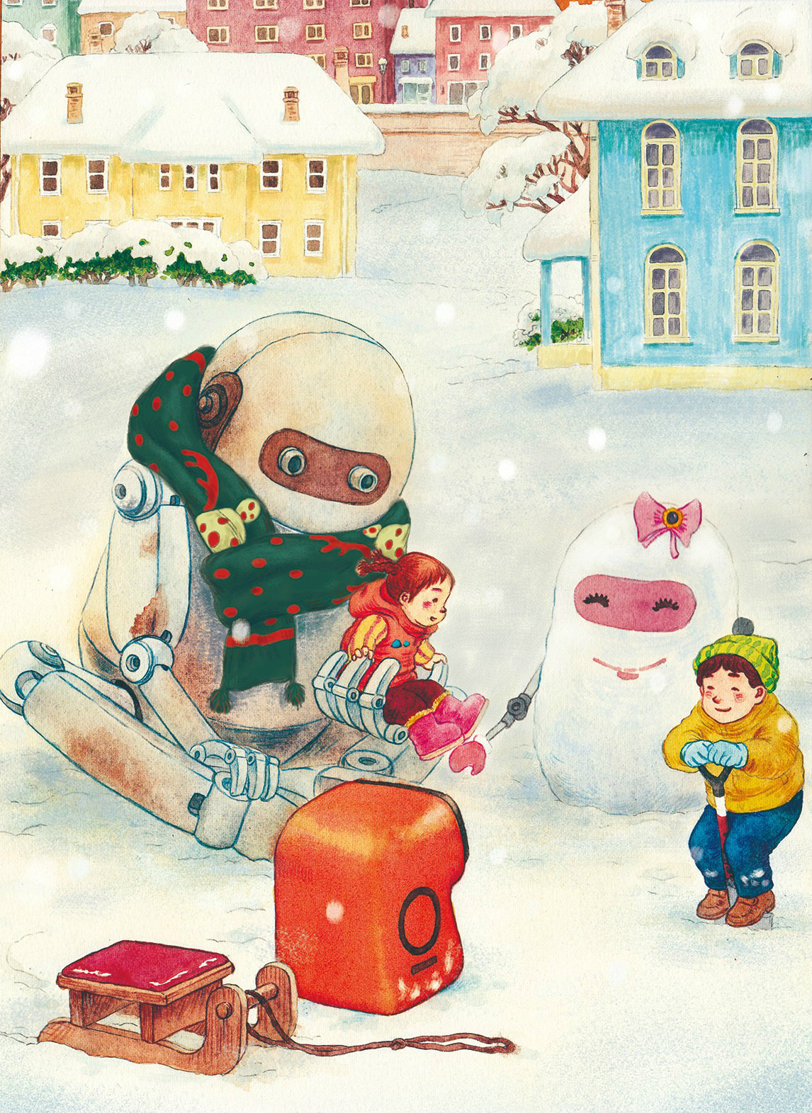 歡樂多姿的兒童世界，一組水彩兒童手繪插畫