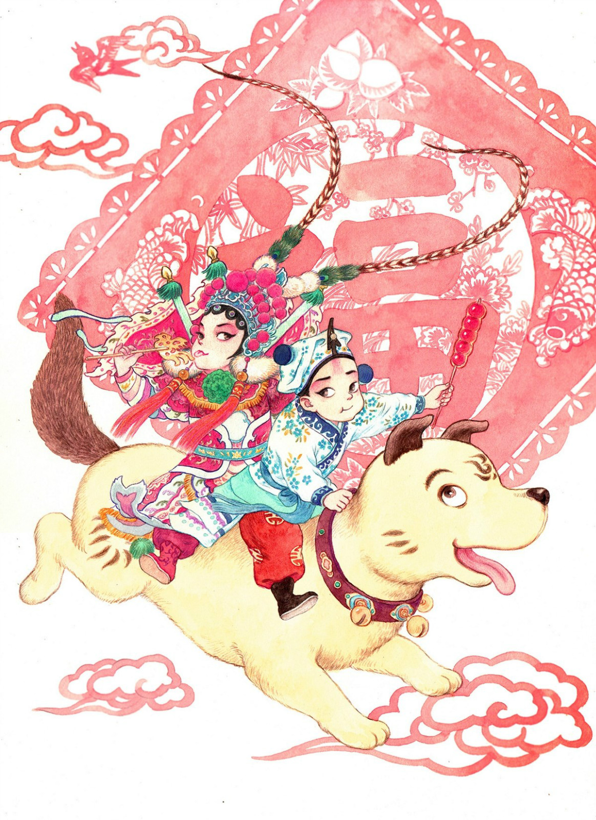 歡樂多姿的兒童世界，一組水彩兒童手繪插畫