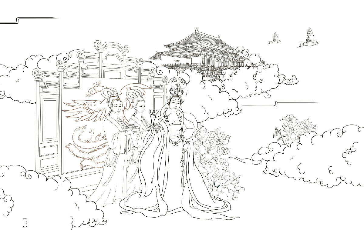 一款福連文苑化妝品宣傳插畫，廣告插畫設(shè)計(jì)