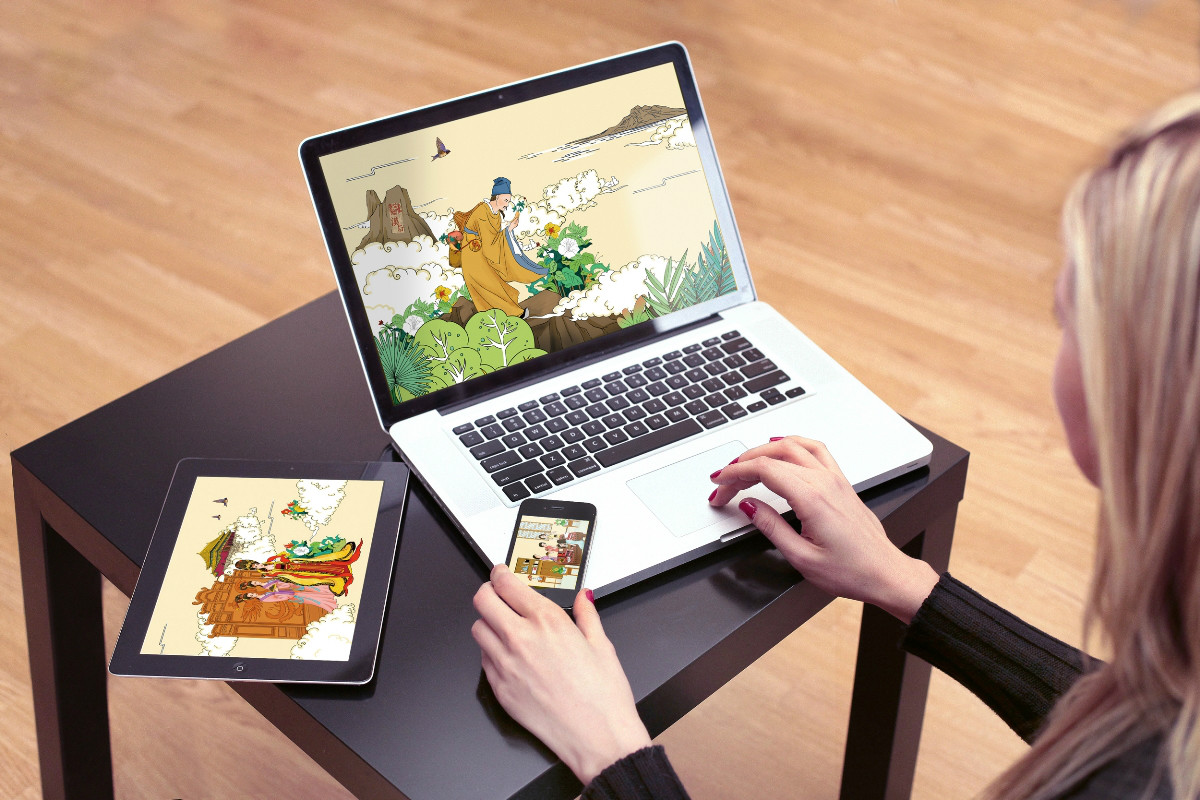 一款福連文苑化妝品宣傳插畫，廣告插畫設(shè)計(jì)